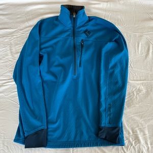 Black Diamond Coefficient 1/4 Zip Fleece, Men’s L, Blue
